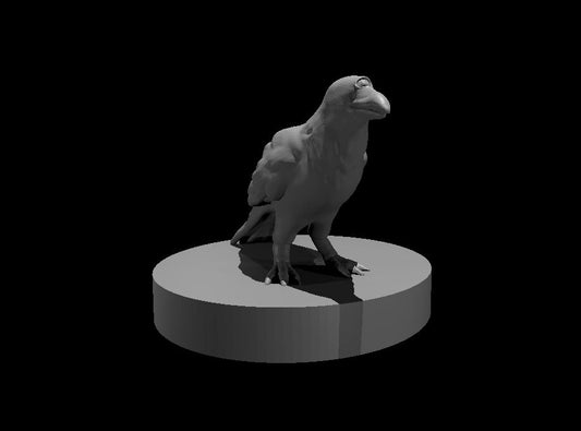 One Eyed Raven miniature model for D&D - Dungeons and Dragons, Pathfinder and Tabletop RPGs