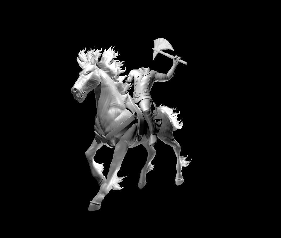 Dullahan miniature model for D&D - Dungeons and Dragons, Pathfinder and Tabletop RPGs