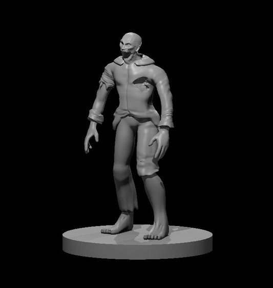 Zombie No Jaw miniature model for D&D - Dungeons and Dragons, Pathfinder and Tabletop RPGs