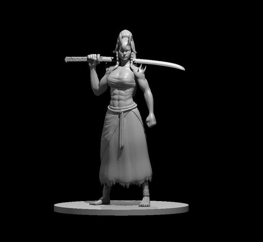 Oni Female miniature model for D&D - Dungeons and Dragons, Pathfinder and Tabletop RPGs