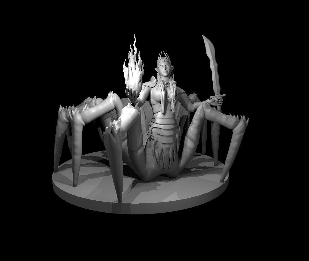 Female Drider miniature model for D&D - Dungeons and Dragons, Pathfinder and Tabletop RPGs