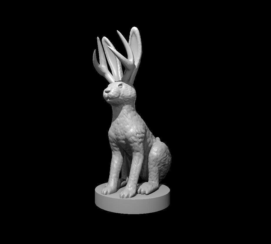 Jackalope miniature model for D&D - Dungeons and Dragons, Pathfinder and Tabletop RPGs