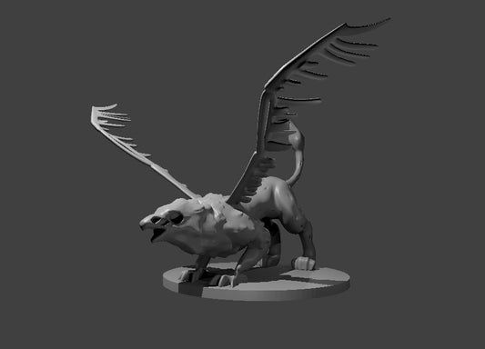 Zombie Griffon miniature model for D&D - Dungeons and Dragons, Pathfinder and Tabletop RPGs