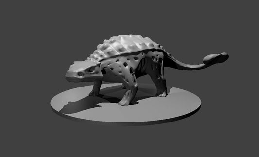 Ankylosaurus Zombie miniature model for D&D - Dungeons and Dragons, Pathfinder and Tabletop RPGs