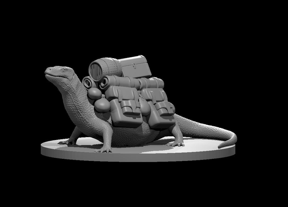 Giant Pack Lizard miniature model for D&D - Dungeons and Dragons, Pathfinder and Tabletop RPGs