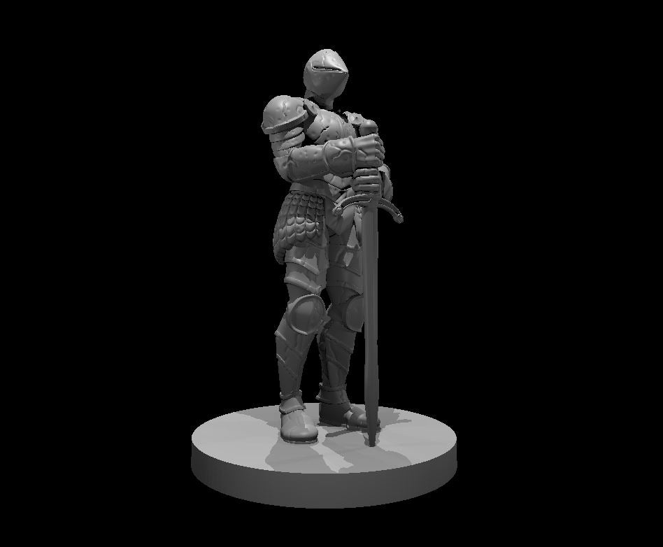 Knight Statue Stone miniature model for D&D - Dungeons and Dragons, Pathfinder and Tabletop RPGs