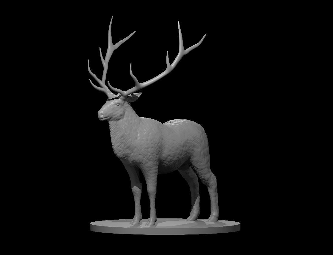 Elk miniature model for D&D - Dungeons and Dragons, Pathfinder and Tabletop RPGs