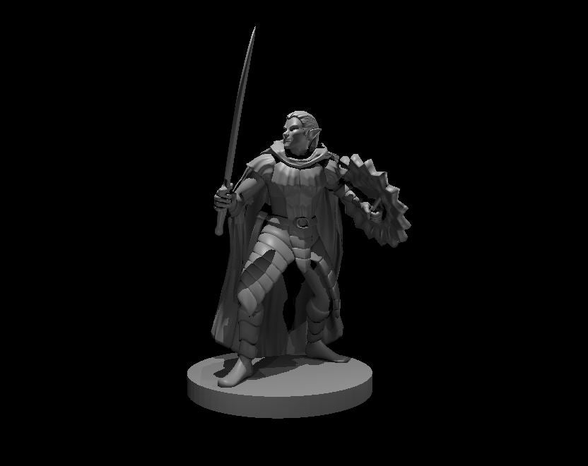 Drow Elite Warrior miniature model for D&D - Dungeons and Dragons, Pathfinder and Tabletop RPGs