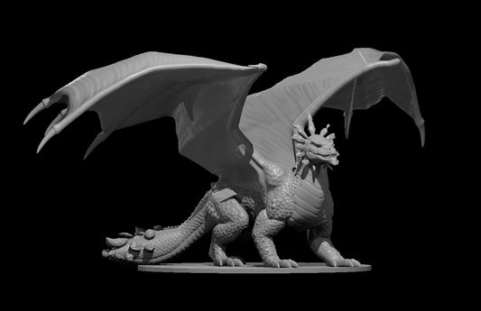 Adult Amethyst Dragon miniature model for D&D - Dungeons and Dragons, Pathfinder and Tabletop RPGs