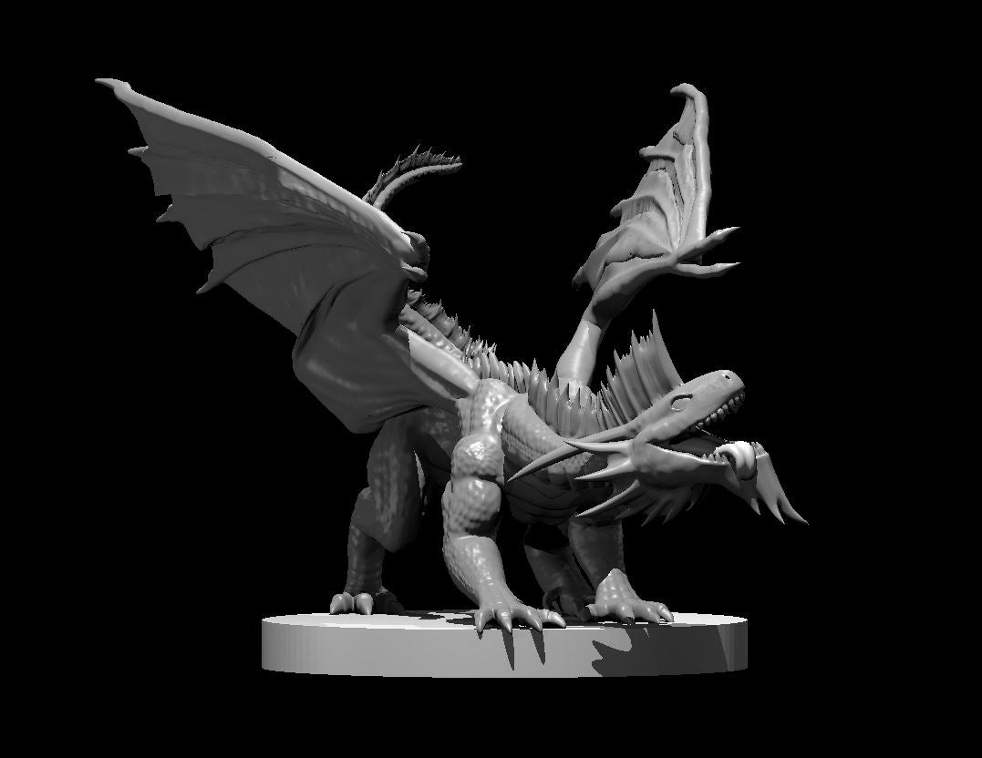 Silver Dragon Wyrmling miniature model for D&D - Dungeons and Dragons, Pathfinder and Tabletop RPGs