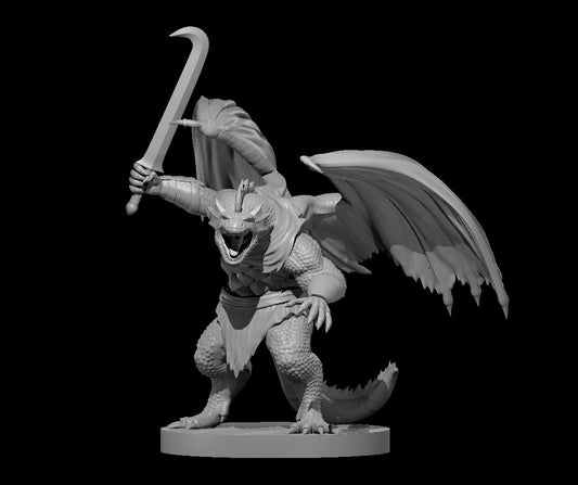 Draconian Foot Soldier miniature model for D&D - Dungeons and Dragons, Pathfinder and Tabletop RPGs