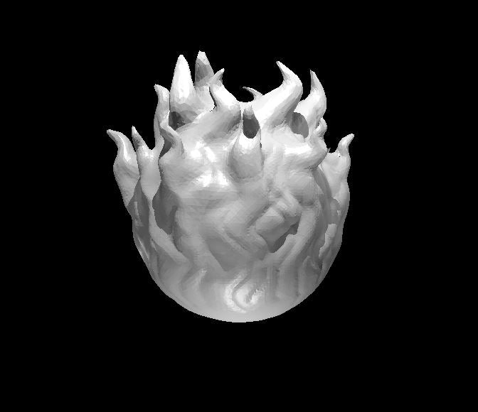 Flaming Sphere miniature model for D&D - Dungeons and Dragons, Pathfinder and Tabletop RPGs