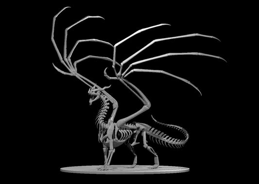 Dragon Skeleton miniature model for D&D - Dungeons and Dragons, Pathfinder and Tabletop RPGs