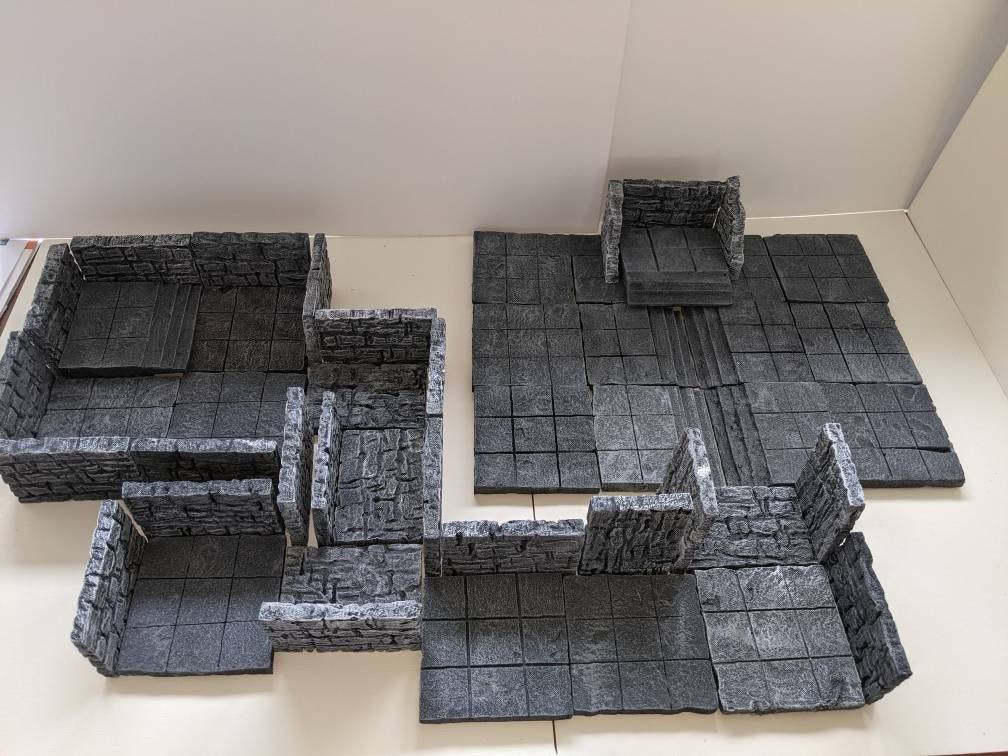 Modular Magnetic Tile Set for Dungeons and Dragons/ Warhammer 40k/ Age of Sigmar/Terrain Set