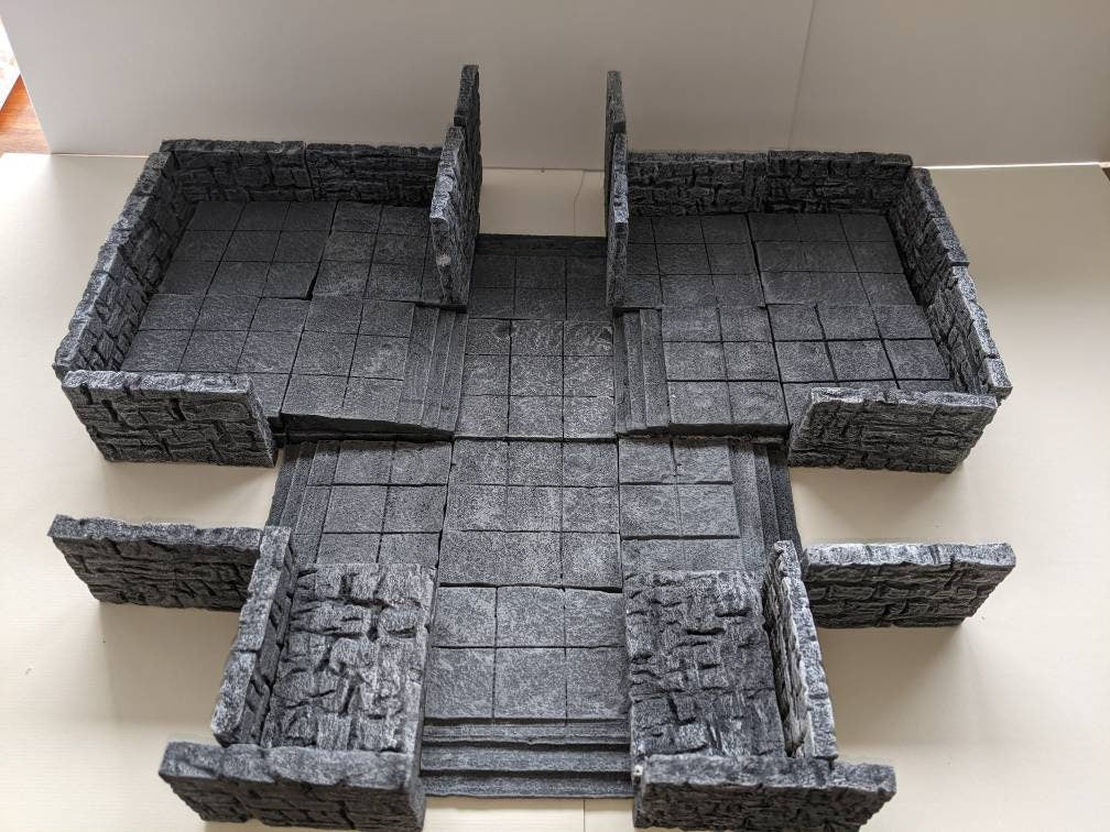 Dungeon Tile Starter Set for Dungeons and Dragons, Tabletop games, Warhammer 40k, Age of Sigmar, Wargaming