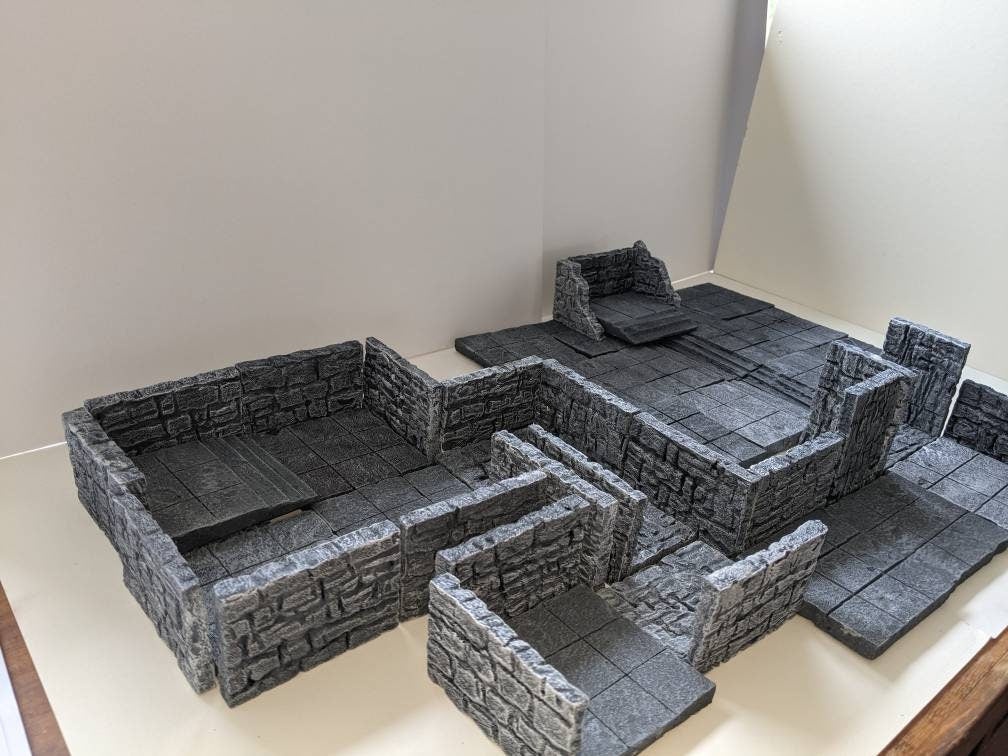 Dungeon Tile Starter Set for Dungeons and Dragons, Tabletop games, Warhammer 40k, Age of Sigmar, Wargaming