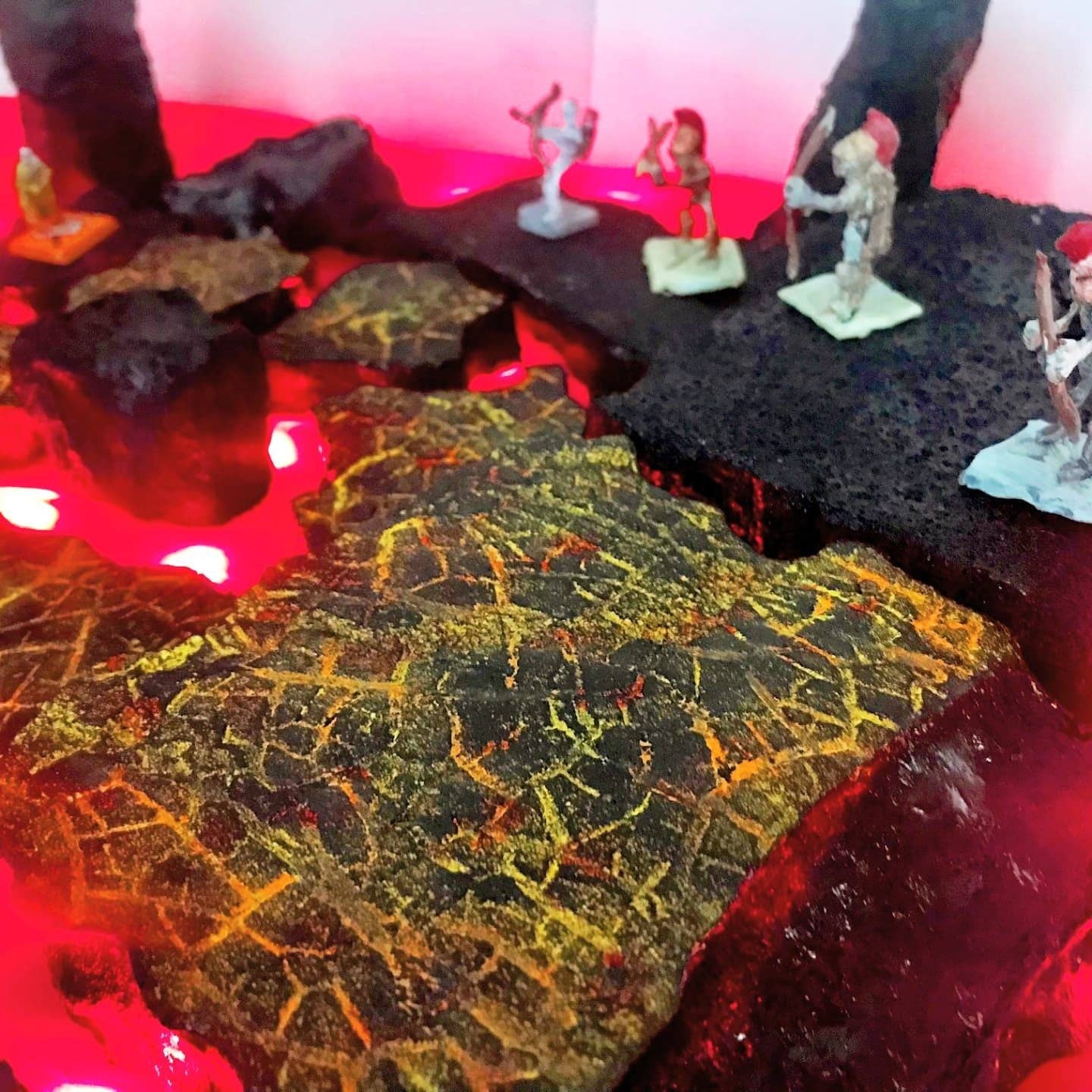 Infernal Volcano Terrain Stackers - reversable Dungeons and Dragons/ Warhammer 40k/ TTRPGs/ Wargaming