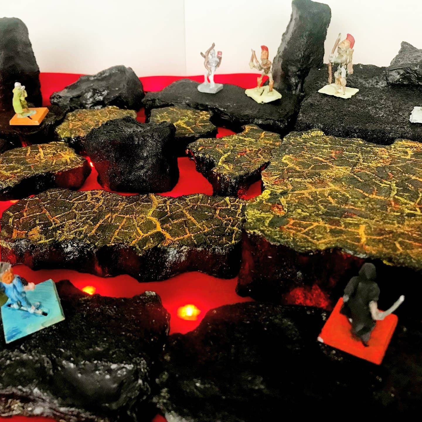 Infernal Volcano Terrain Stackers - reversable Dungeons and Dragons/ Warhammer 40k/ TTRPGs/ Wargaming