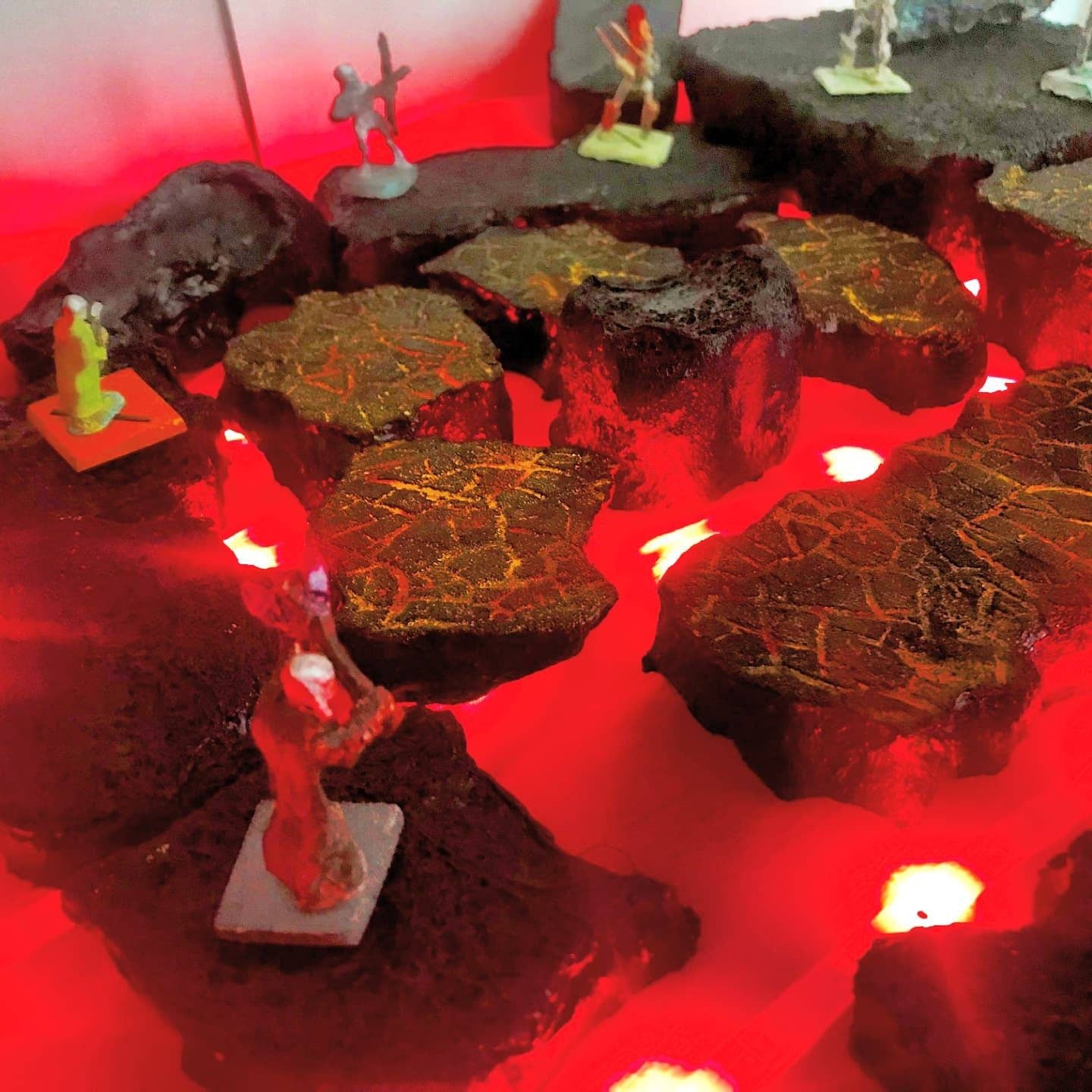 Infernal Volcano Terrain Stackers - reversable Dungeons and Dragons/ Warhammer 40k/ TTRPGs/ Wargaming