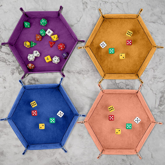 Hexagonal Dice Rolling Tray, multiple colours available - For Dungeons & Dragons, Tabletop RPGs and Board Games