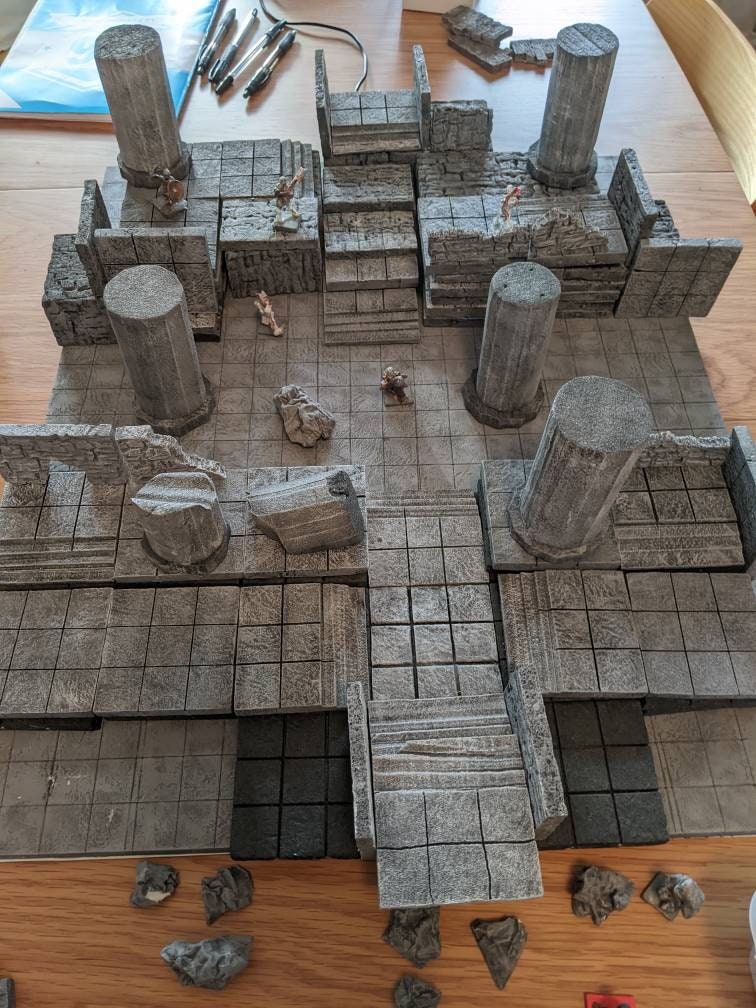 Large Columns Set for Dungeons and Dragons/ Warhammer/ TTRPGs/ Wargaming Terrain