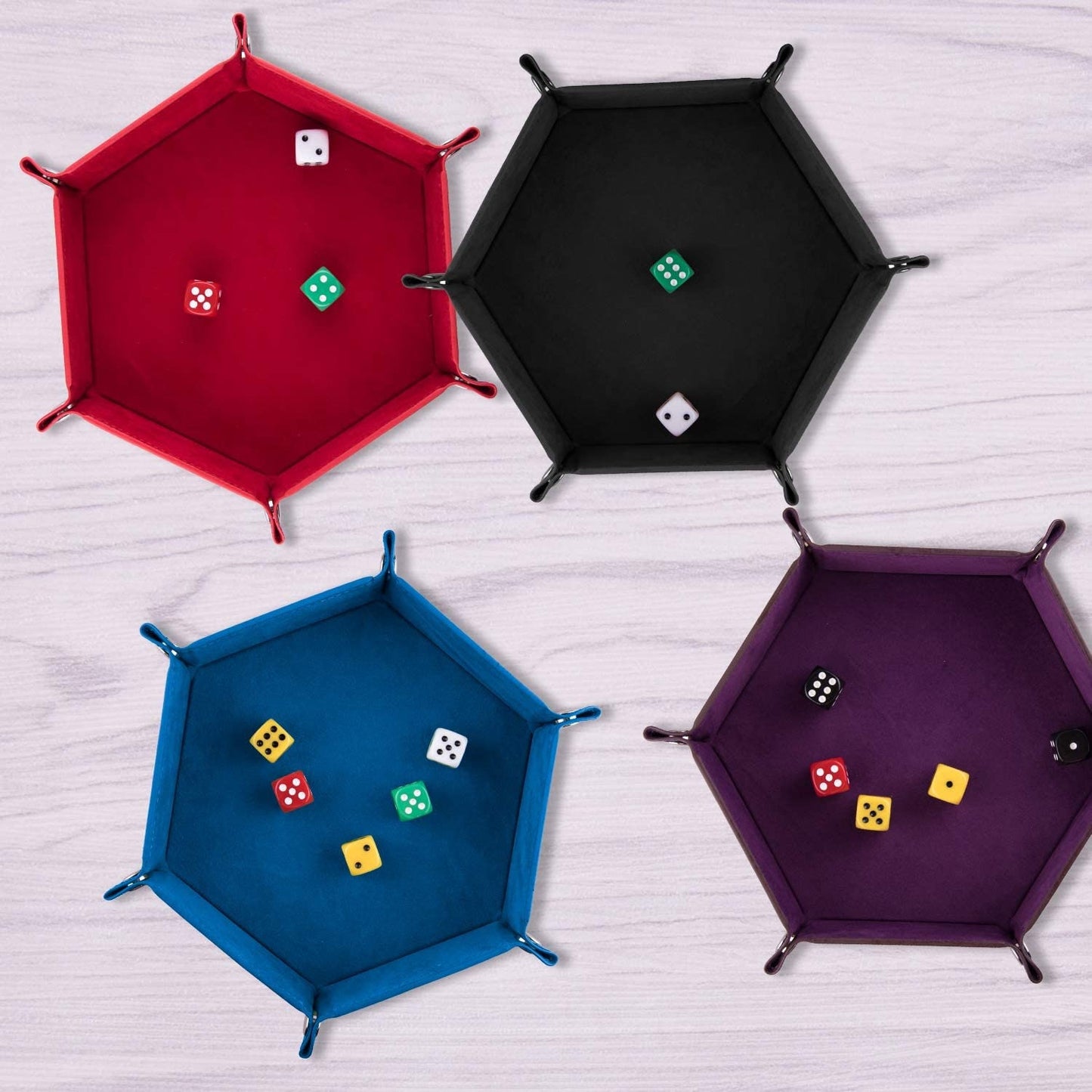 Hexagonal Dice Rolling Tray, multiple colours available - For Dungeons & Dragons, Tabletop RPGs and Board Games