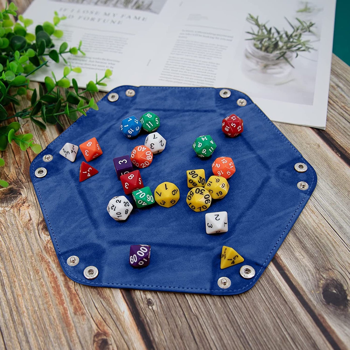 Hexagonal Dice Rolling Tray, multiple colours available - For Dungeons & Dragons, Tabletop RPGs and Board Games