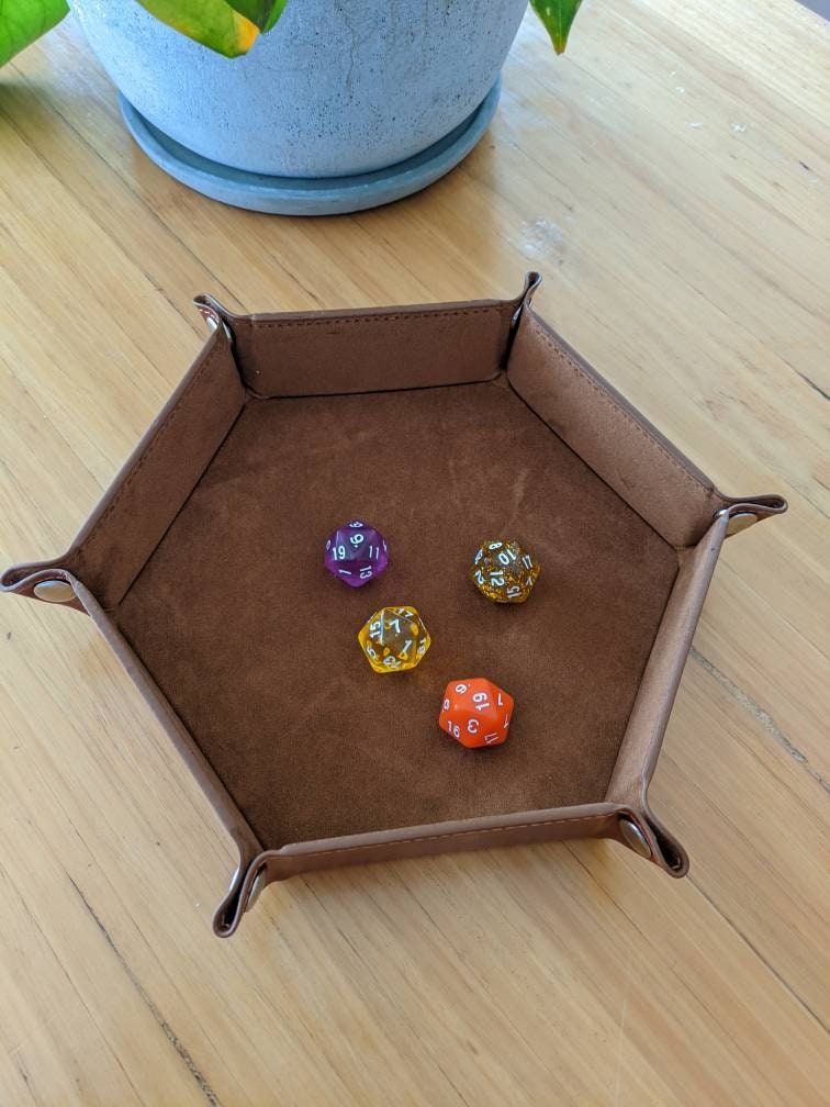 Hexagonal Dice Rolling Tray, multiple colours available - For Dungeons & Dragons, Tabletop RPGs and Board Games