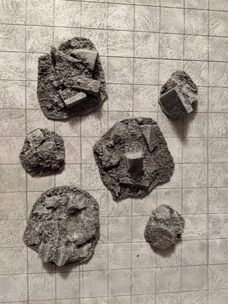 Rubble Set for Dungeons and Dragons/ Warhammer 40k/ Age of Sigmar/Terrain Set