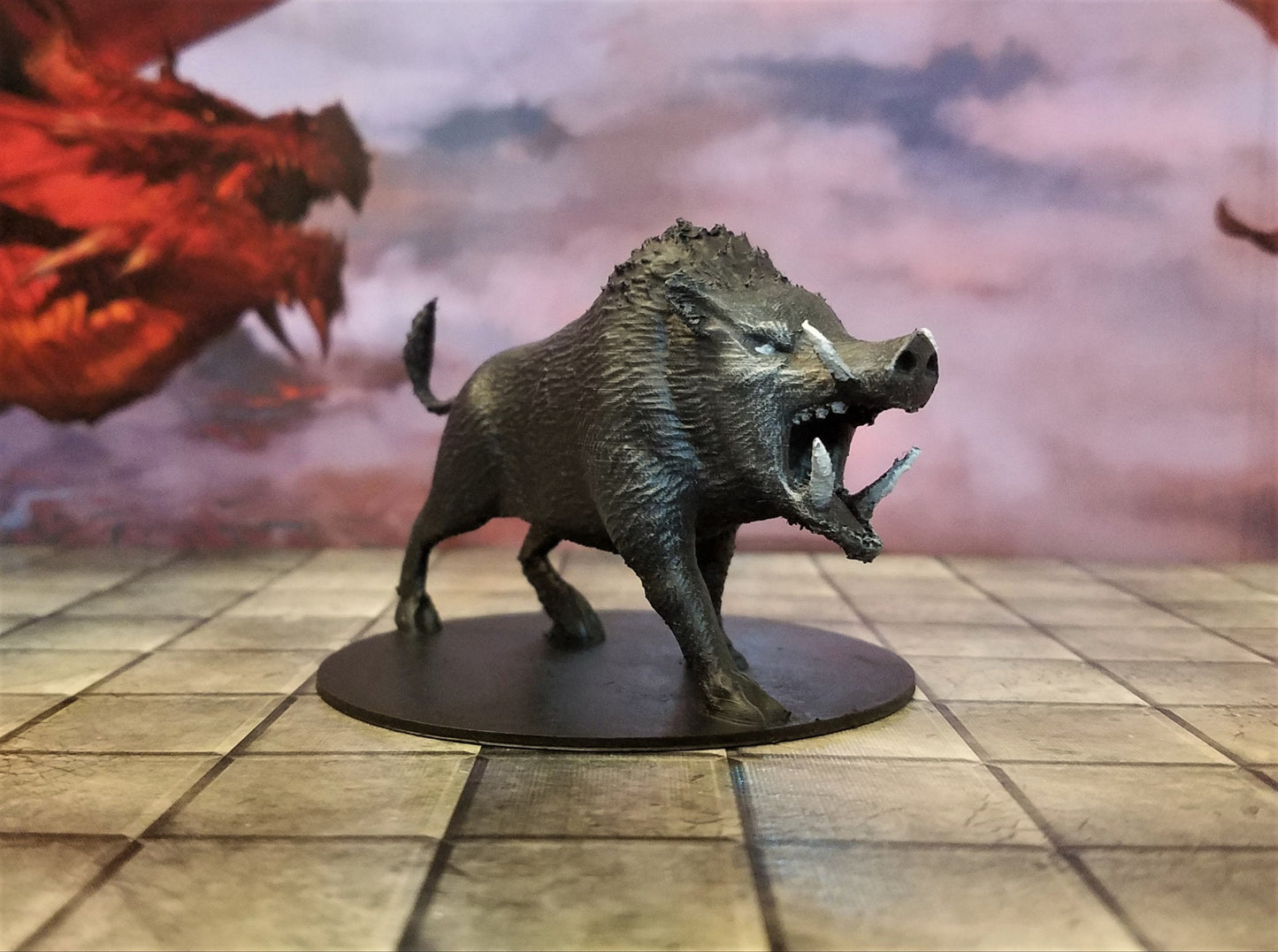 Gorthok the Thunder Boar Dungeons and Dragons miniature