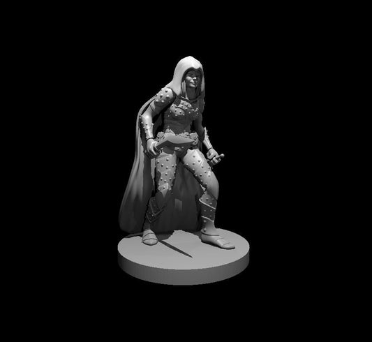 Female Rogue with Studded Leather Miniature