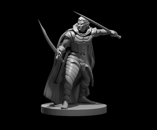 Elf with Two Swords Miniature