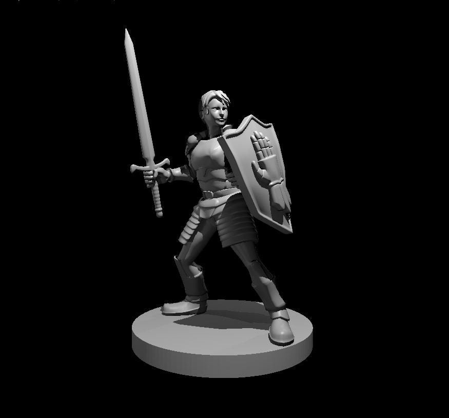 Female Paladin Miniature