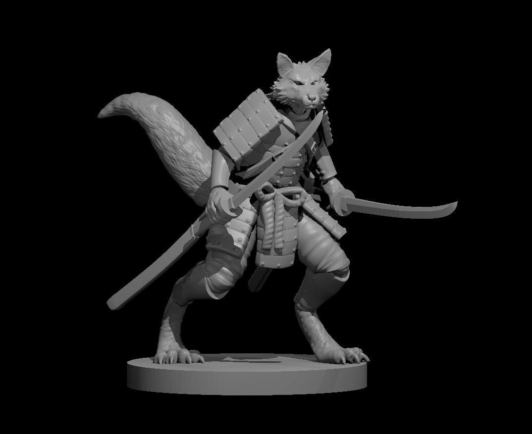 Kitsune Samurai Miniature