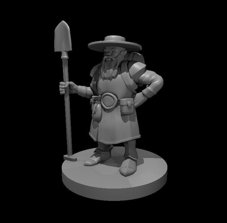 Dwarf Grave Cleric Miniature