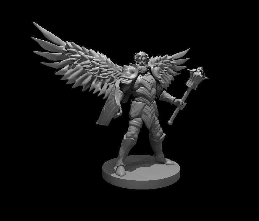 Aasimar Cleric with Mace Miniature