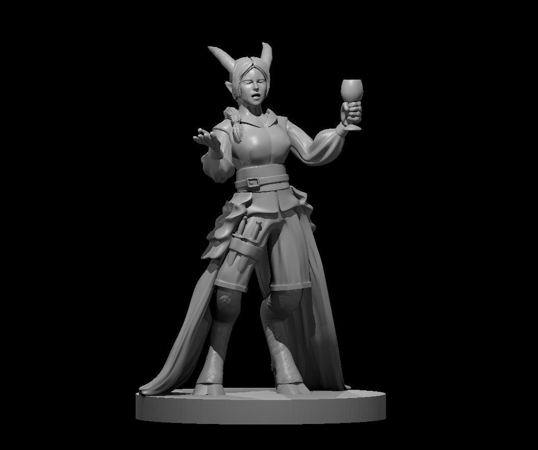 Satyr Bard Female Miniature