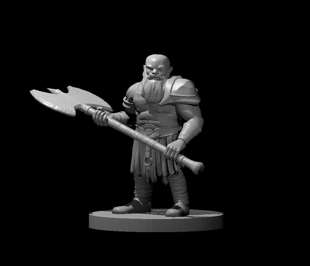 Dwarf Barbarian Miniature