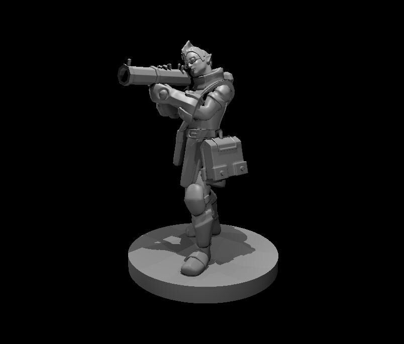 Elven Artificer Cannoneer Miniature