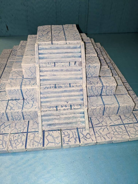 Ice Temple Ziggurat Pyramid Temple for D&D, Wargaming Terrain, Warhammer Age of Sigmar, TTRPGs