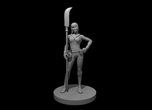Human with Glaive Miniature Female
