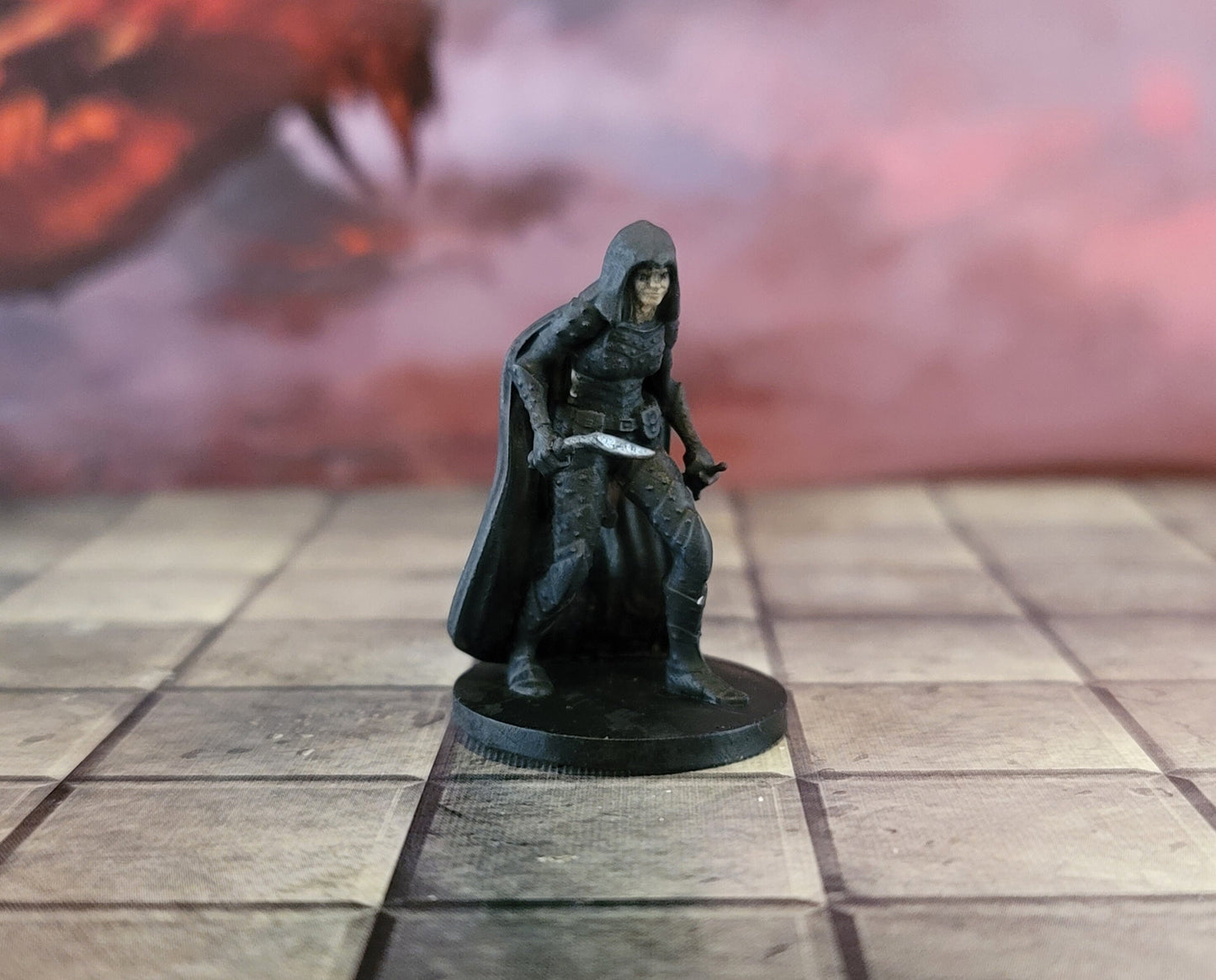 Female Rogue with Studded Leather Miniature