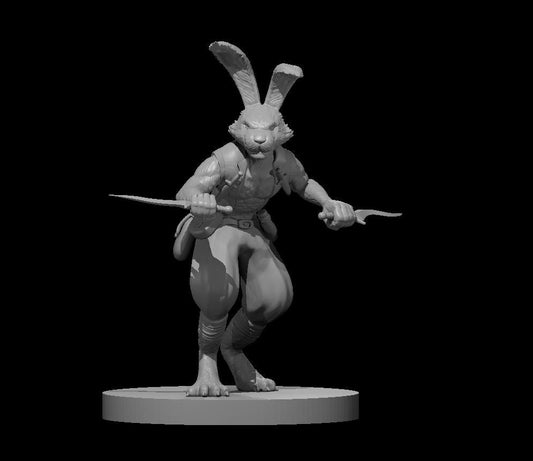 Harengon Rabbitfolk Rogue Miniature
