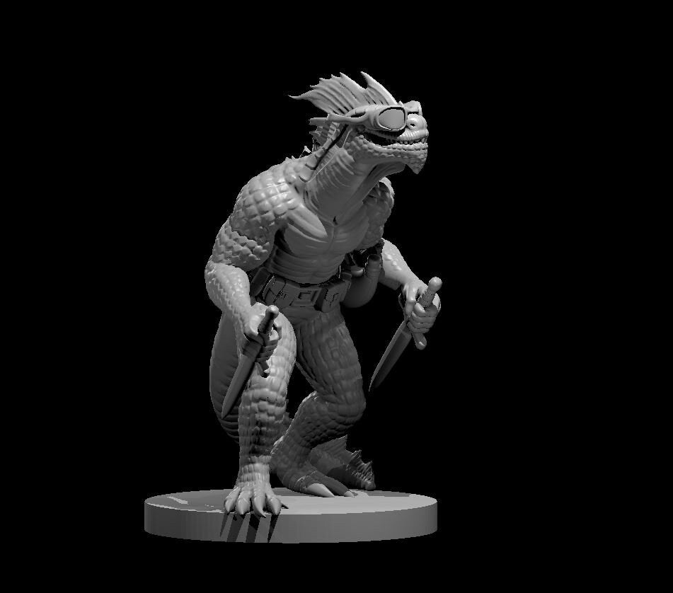 Lizardfolk Rogue Miniature