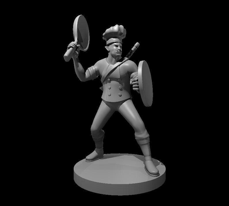 Half Orc Chef Miniature