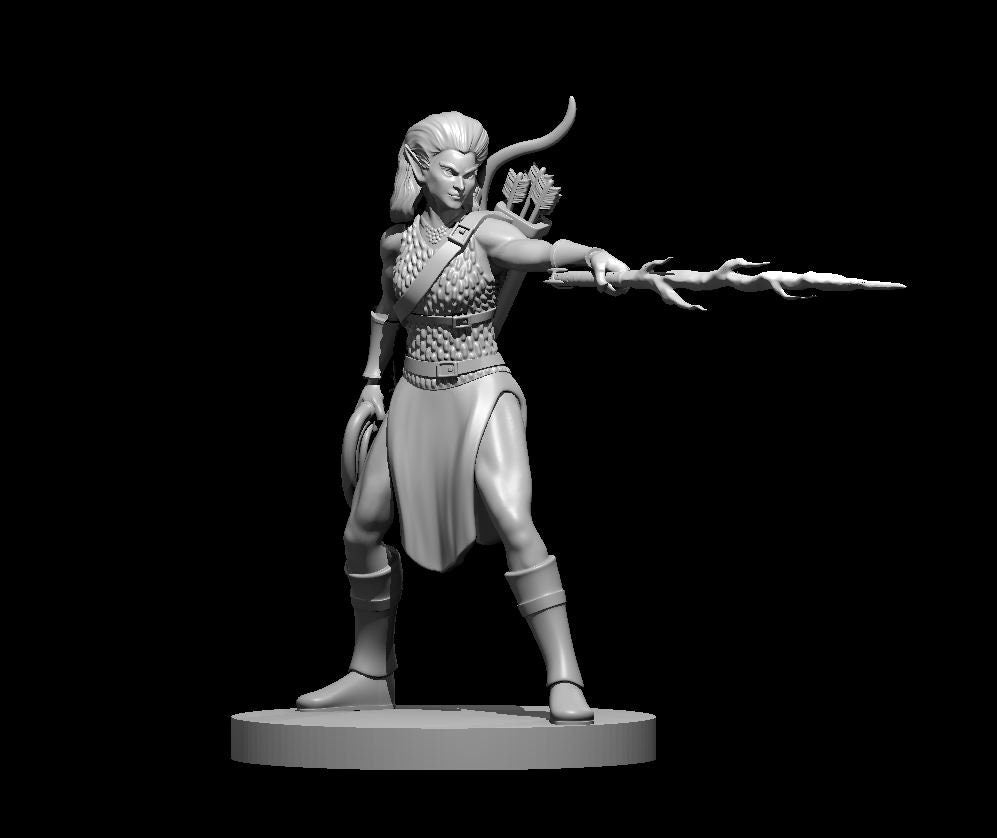 Female Hobgoblin with Lightning Spear Miniature