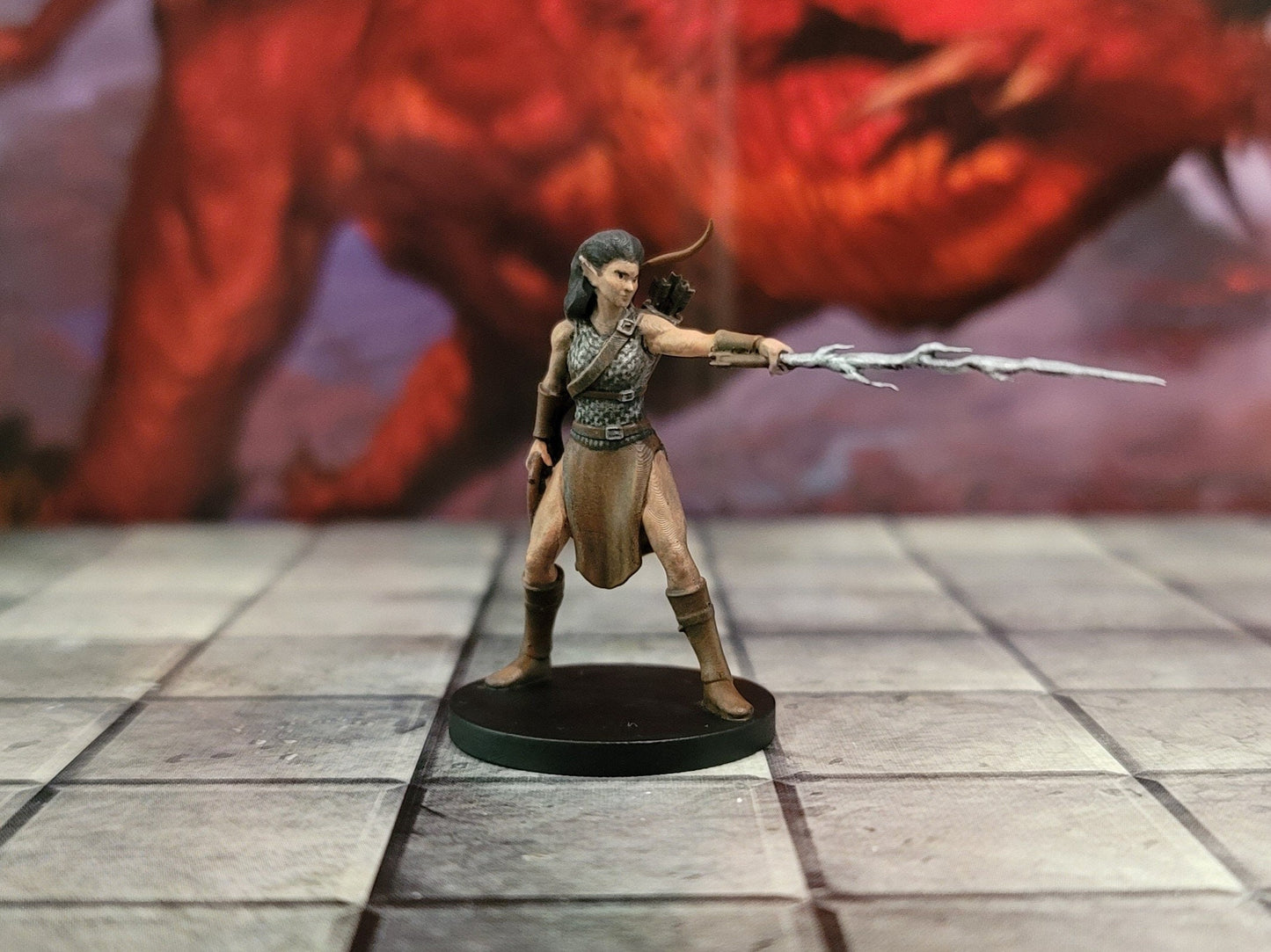 Female Hobgoblin with Lightning Spear Miniature