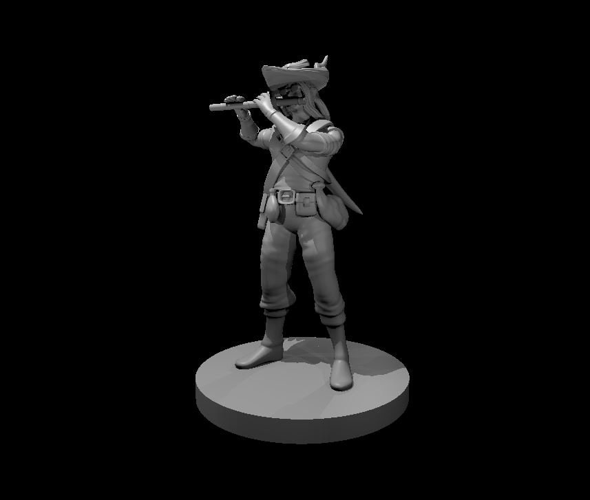 Bard with Flute Miniature