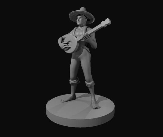 Bard with Banjo Miniature