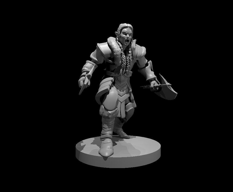 Elven Barbarian Miniature